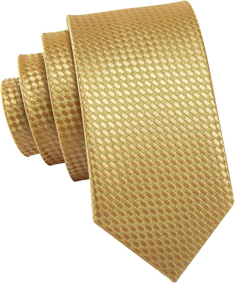 Dubulle Ties for Boys Self Tie Silk Paisely Striped Kids Necktie and Pocket Square Set for Age 8-11 - Image 1